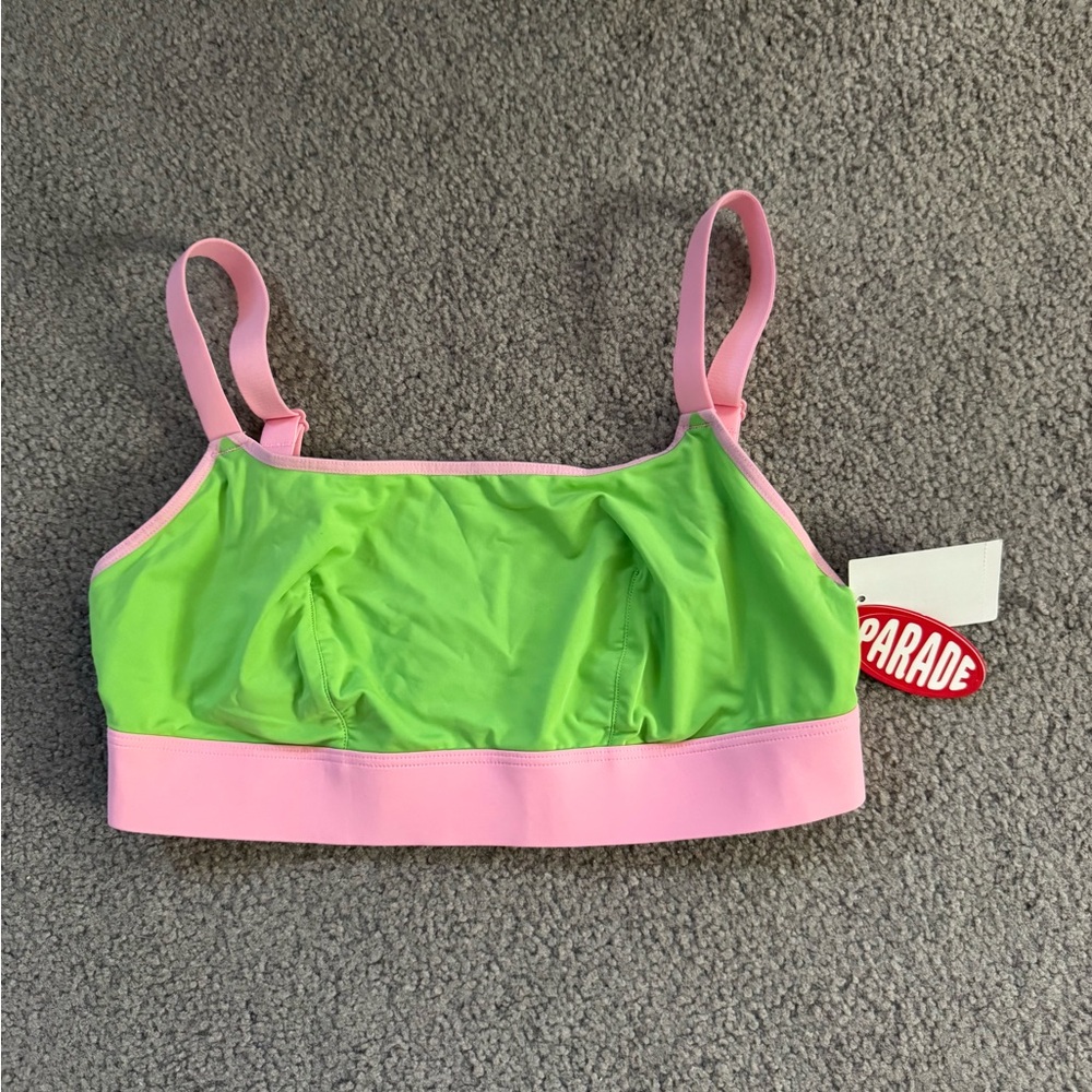 Parade Green and Pink Bralette